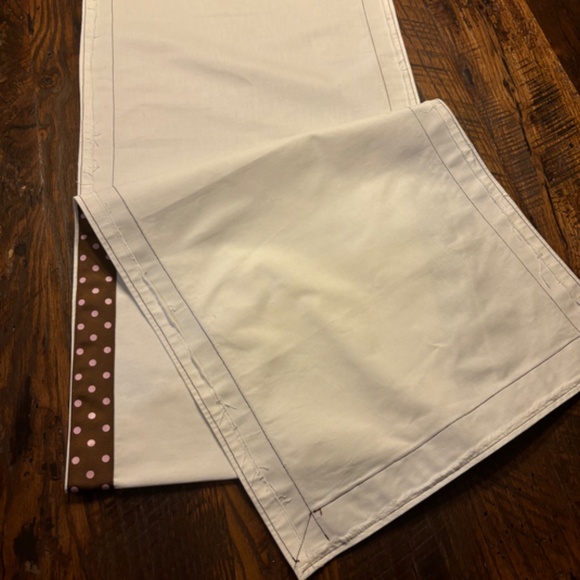 Table/Dresser Runner - Cream with Brown/Pink Polka Dots - Picture 6 of 7